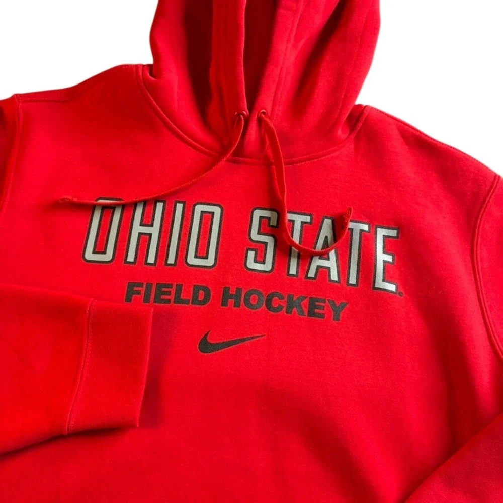 Nike Ohio State Field Hockey Hoodie‎ Men's Medium Red Pullover Sweatshirt OSU